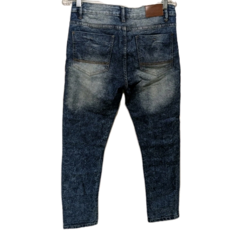 Southpole Skinny Denim Blue Jeans Mens 30x30 90s Y2K Hip Hop Grunge Acid Wash #8